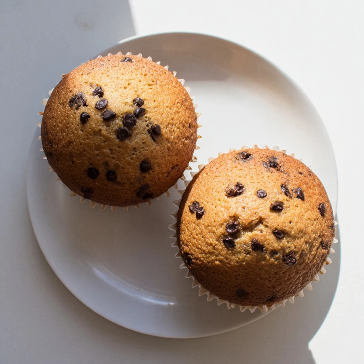 Close up of French roast coffee muffins with tender mochi flour crumb and glossy tops