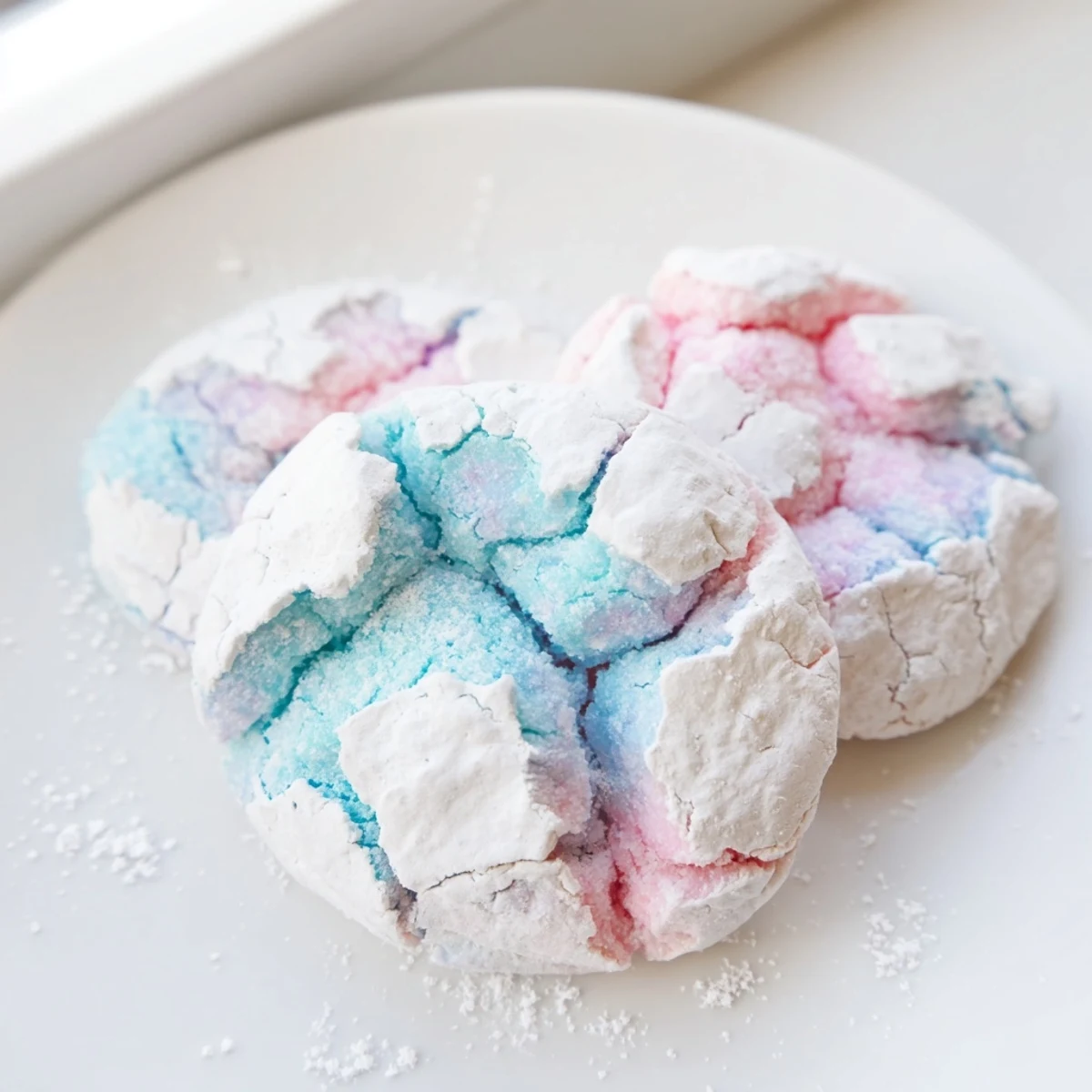 Pastel Crinkle Cookies