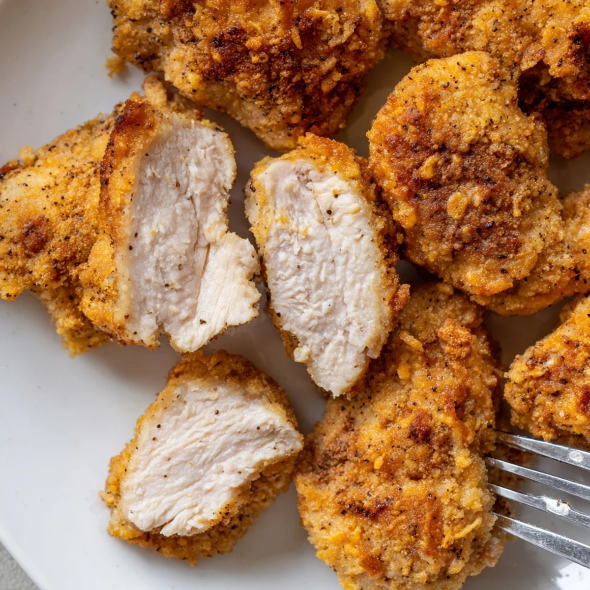 Juicy, tender Chicken Bites with honey mustard dip, ready for snacking.