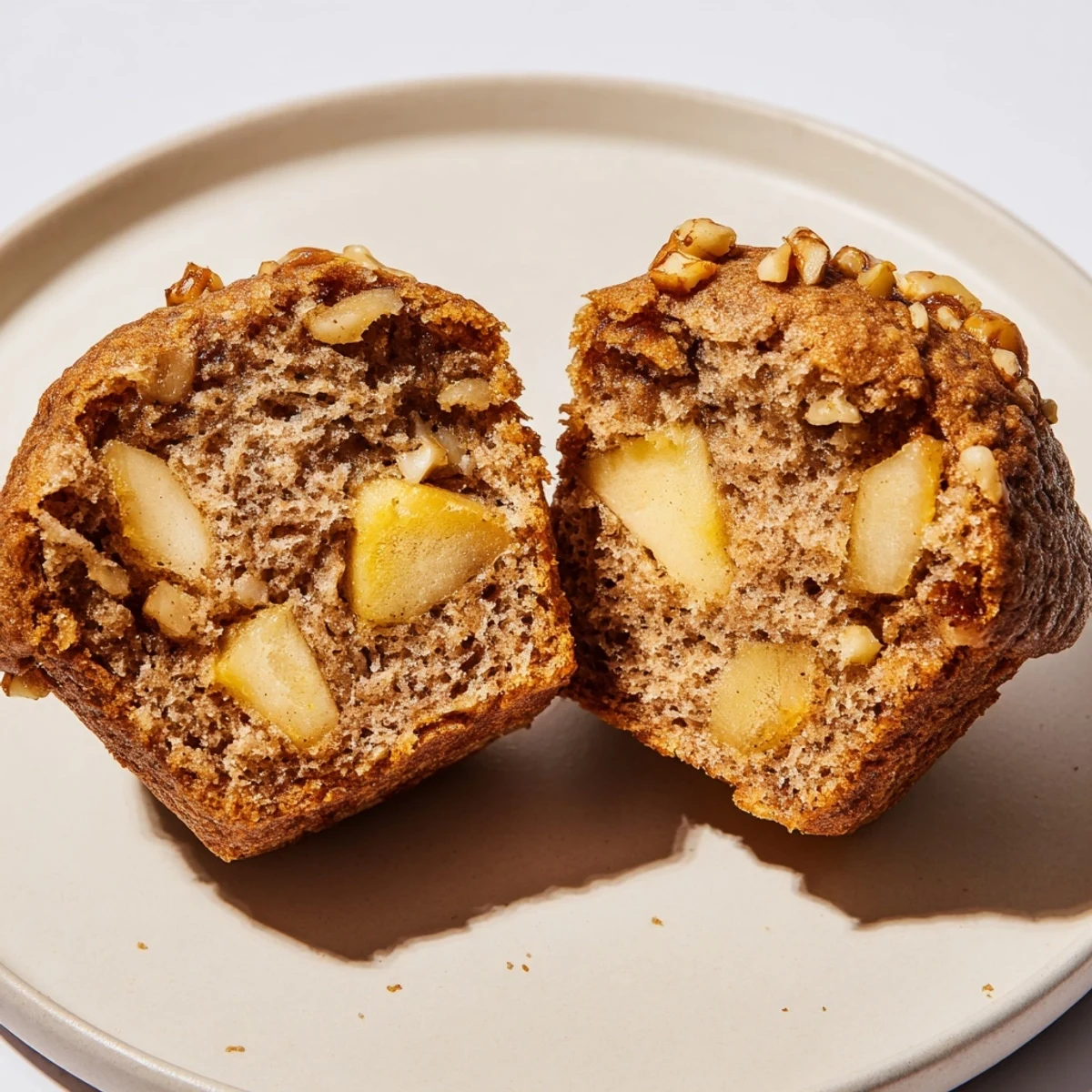 A breakfast tray of fluffy Healthy Apple Cinnamon Greek Yogurt Muffins.