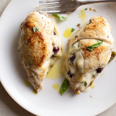 Blackberry Jalapeno Stuffed Chicken