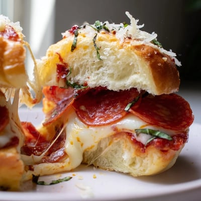 Hot Honey Pepperoni Pizza Sliders